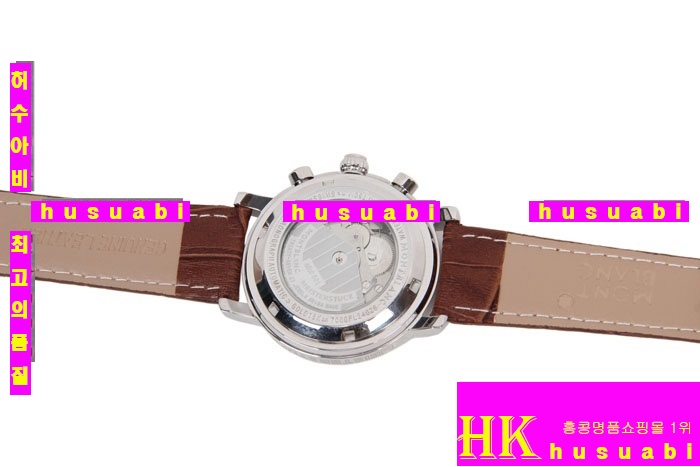  ǰαð ׽ð Replica MontBlanc Automatic Movement Brown Leather Strap Stainless Steel Men. YC00-014