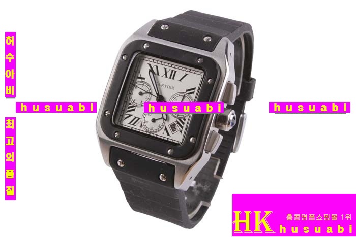 쿡 ڽð.Replica Cartier Japanese Quartz MOVEMENT Black Bracelet men.117-044