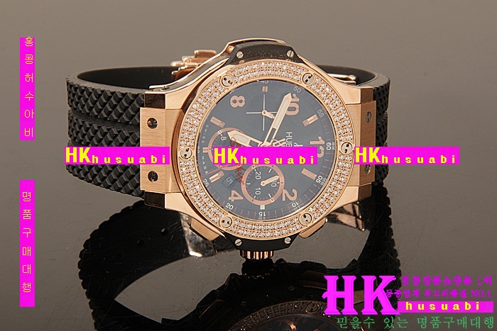 HUBLOT - ð BIG BANG CHRONOGRAPH ROSEGOLD BLACK DIAL DIAMOND