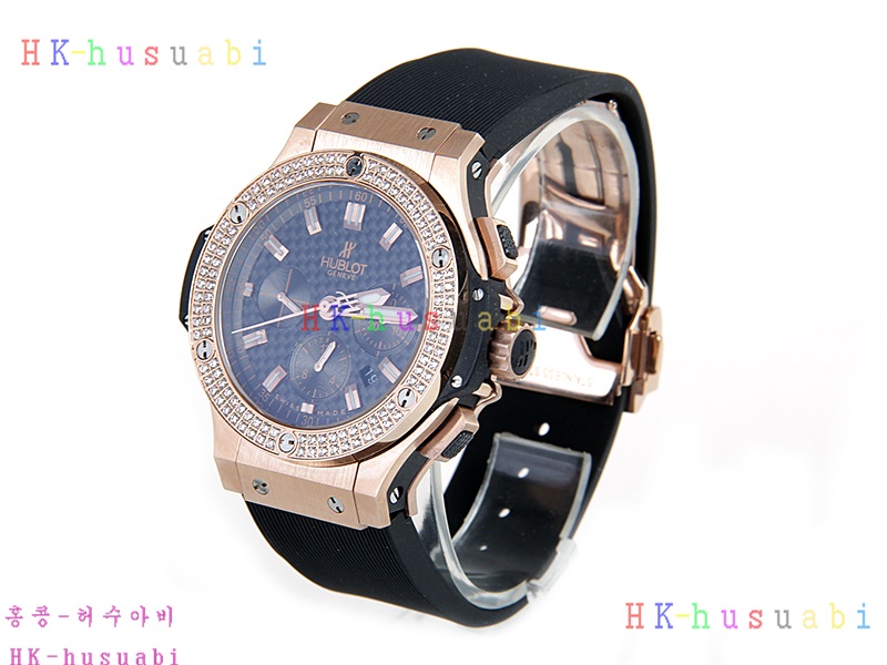 HUBLOT - ð BIG BANG CHRONOGRAPH ROSEGOLD BLACK DIAL DIAMOND-02