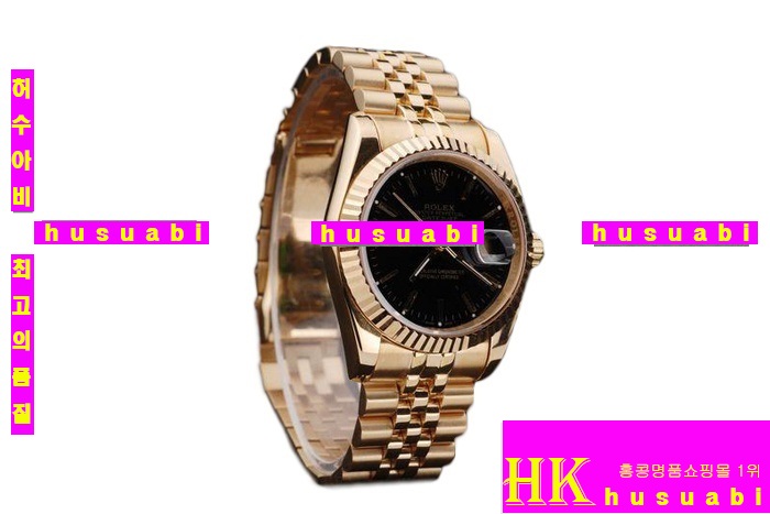 η ڸǰð Replica Rolex Datejust Automatic Movement Black Dial Pure Yellow Gold Men-A1328